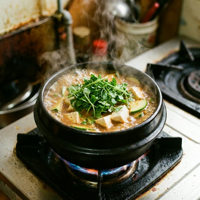 식욕을 돋우는 정갈한 냉이 된장찌개