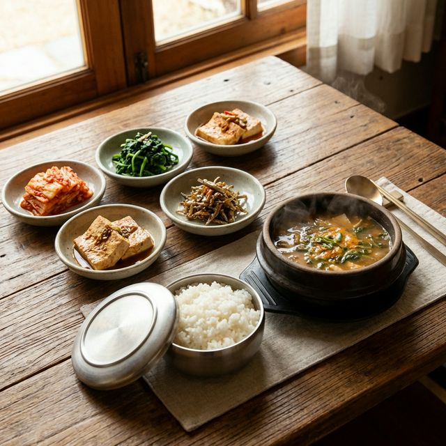정갈하게 차려진 봄철 건강 밥상